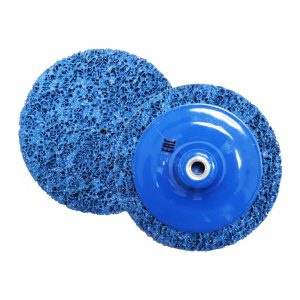 Круг на резьбе 150 мм синий  для снятия ржавчины